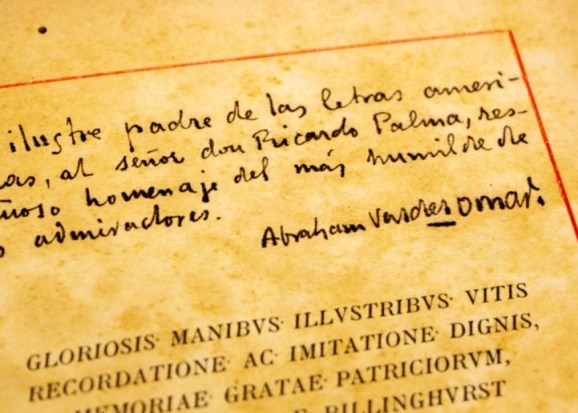 Abraham Valdelomar dedicatoria