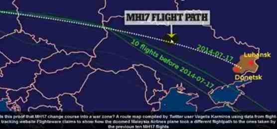 MH 17 rastro ruta