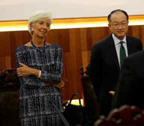 Christine Lagarde Ban ki Moon Lima