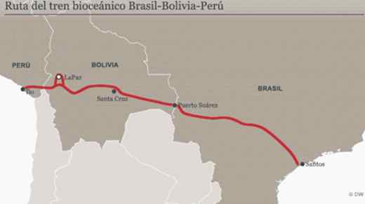 ruta tren bioceanico Brasil Bolivia Peru