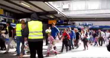 refugiados Siria bahnhof Munchen