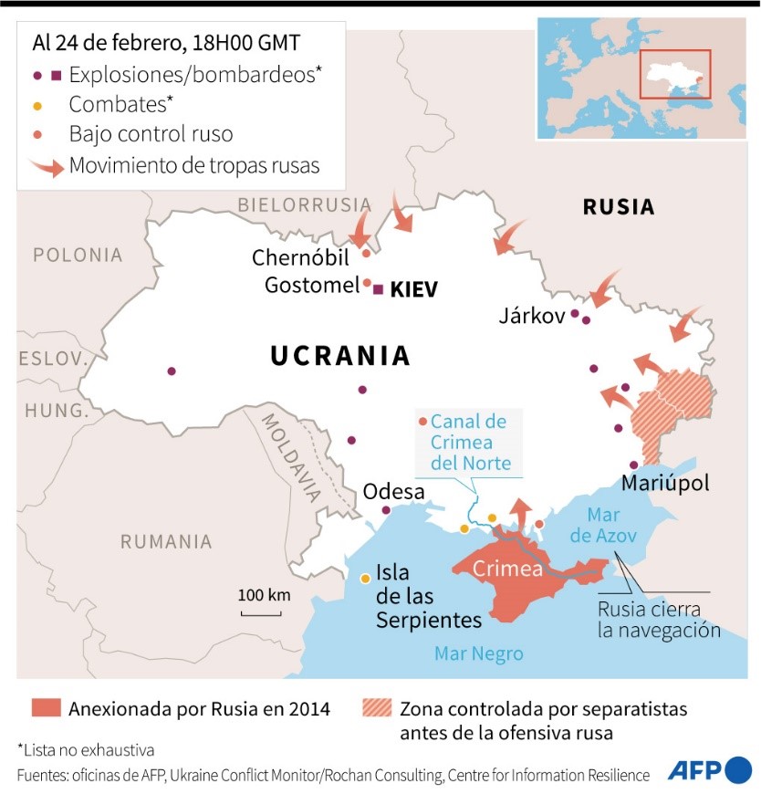 guerra Rusia Ucrania 24 feb 2022