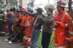 huelga mineros volcan