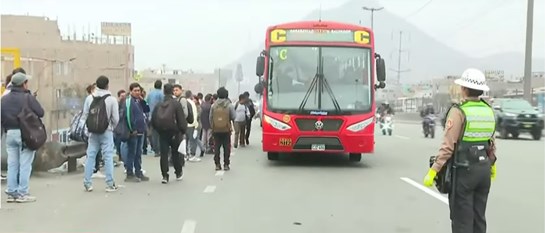 paro transporte paradero puente nuevo 2024