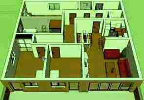 plano vivienda 3D