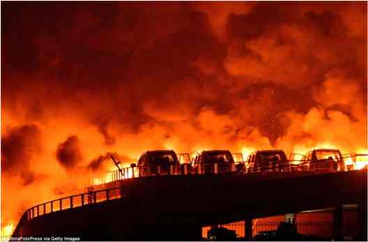 radiator on fire rear untouched  Tianjin