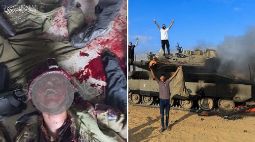 Soladado judio muerto combatientes jubilosos en tanque israeli