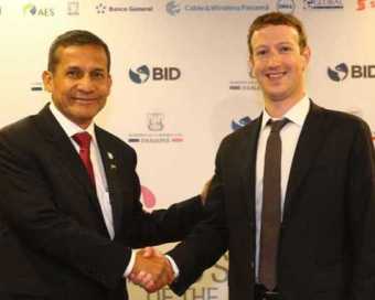 Ollanta Humala Mark Zuckerberg