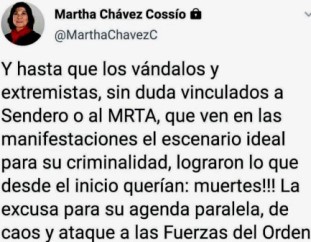 twitter martha chavez marcha