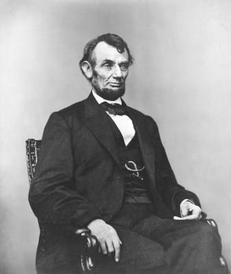 Abraham Lincoln seated Feb 9 1864