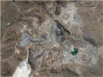 tajo mina volcan satelite