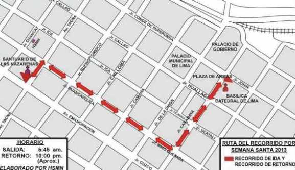 recorrido procesion semana santa 2013