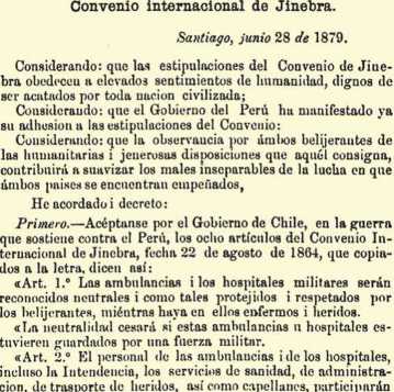 adhesion chile convenio ginebra 1879