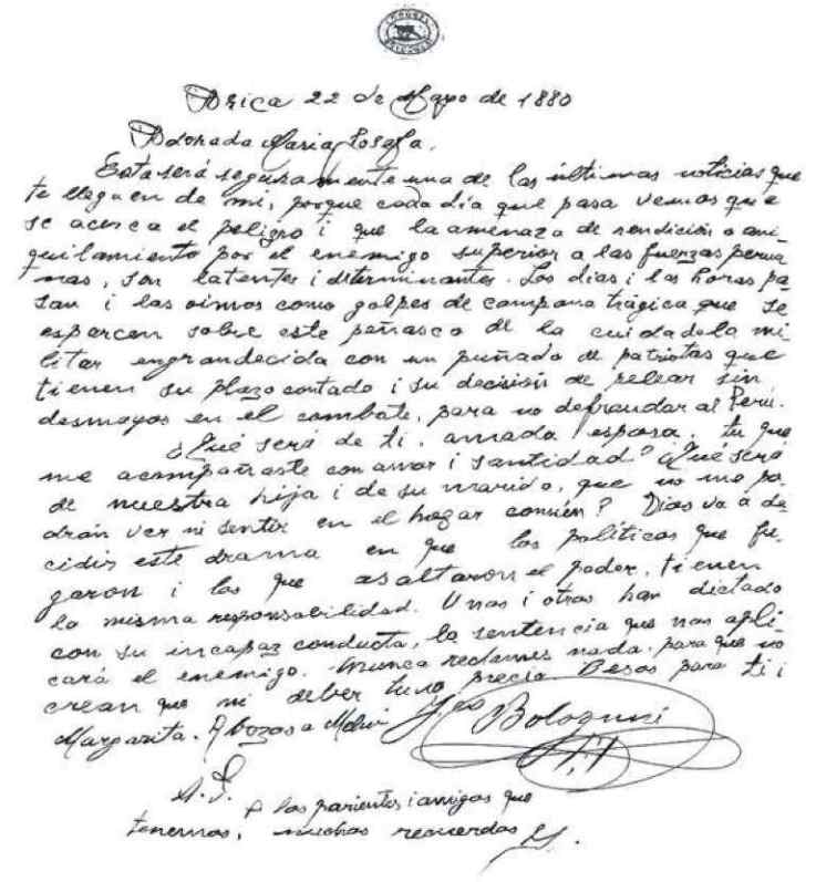 carta apocrifa Bolognesi