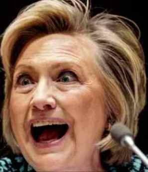 Hillary desorbitada