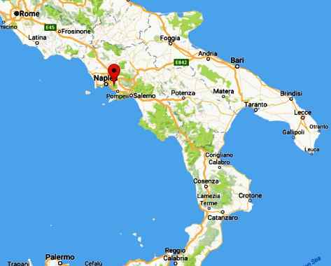 mapa Vesubio