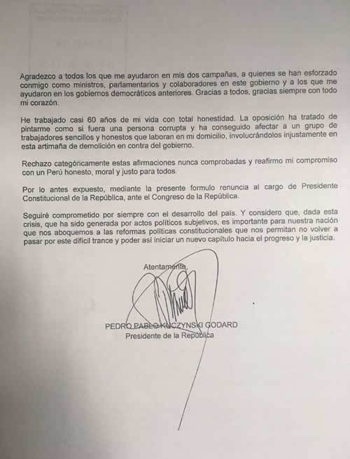carta renuncia 2018 3 21 PedroPabloKuczynsk 2