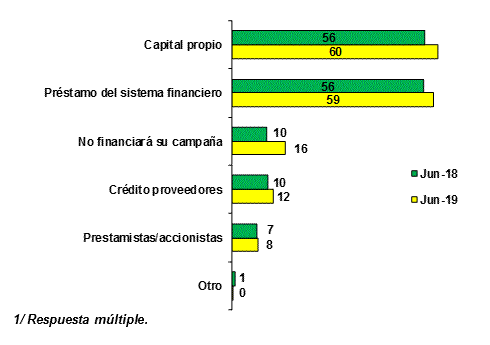 fuentes de financiamiento campana fiestas patrias 2019