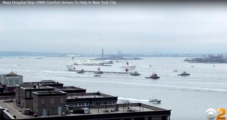 NY Navy Hospital USNS Comfort coronavirus mar 2020 CBS