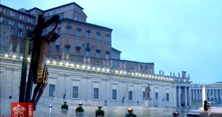 San Pedro crucifijo San Marcelo contra epidemia 27 mar 2020