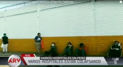 coronavirus sentados calle hospital