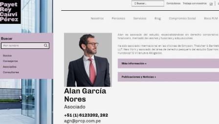 Alan Garcia Nores estudio payet