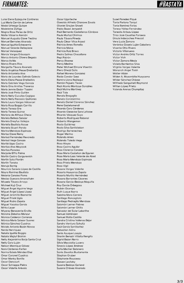basta ya firmas 2 jun 2021
