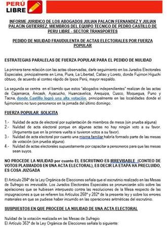 informe demanda fujimori eleccion 2021 1