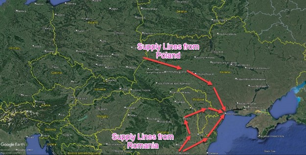 plan ataque suministro Rumania Polonia