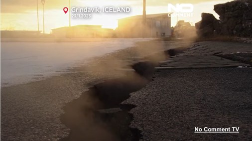 grieta humeante Grindavk volcan Fagradalsfjall nov 2023