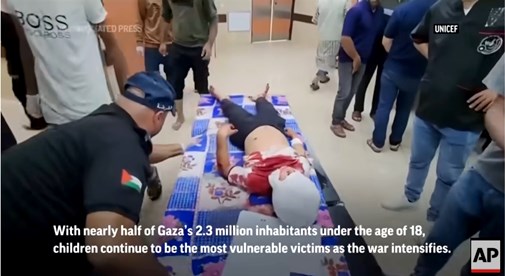 nina herida camilla Gaza nov 2023