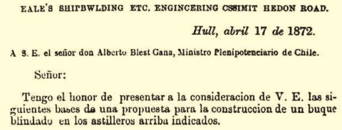 memoria marina chile 1872 carta buque