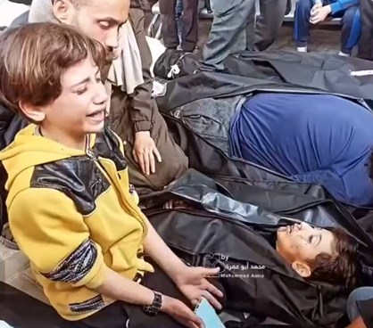 nino clama a Dios matanza Rafah mar 2024