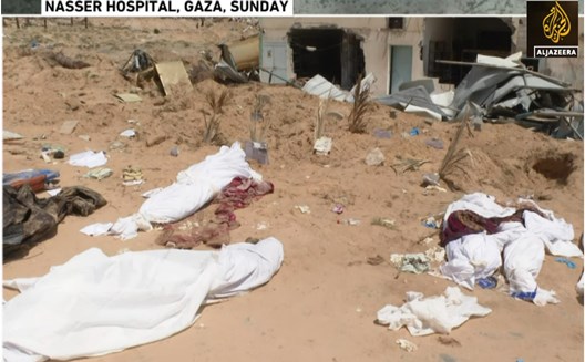 fosa comun hospital Al Naser Jan Yunis Gaza