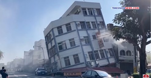 terremoto Taiwan 03 abr 2024 edificio