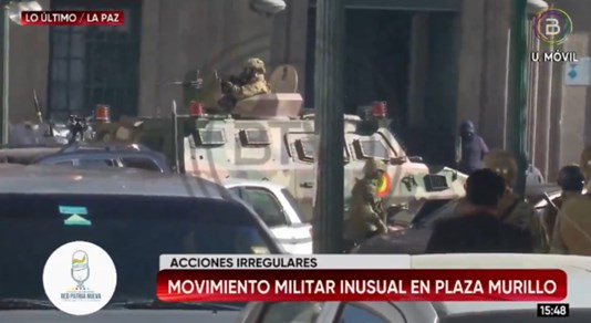 intento golpe Bolivia jun 2024